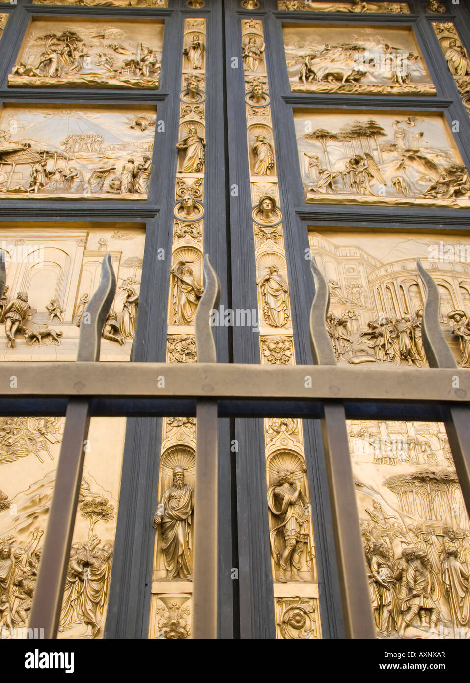 Bronze doors of the Baptistry of San Giovanni Florence Italy Stock Photo Alamy