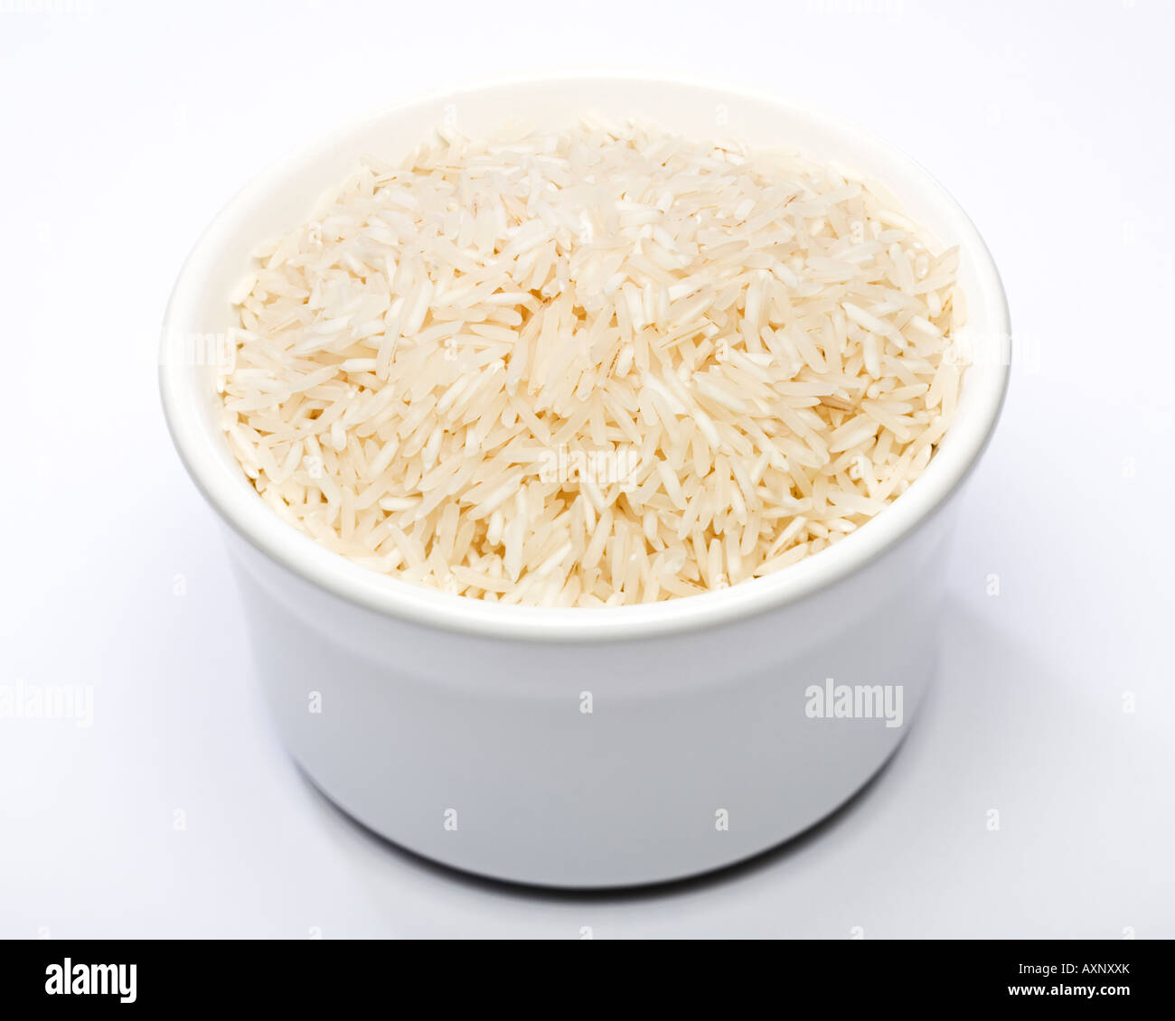 Indian Basmati rice in a white bowl Stock Photo Alamy