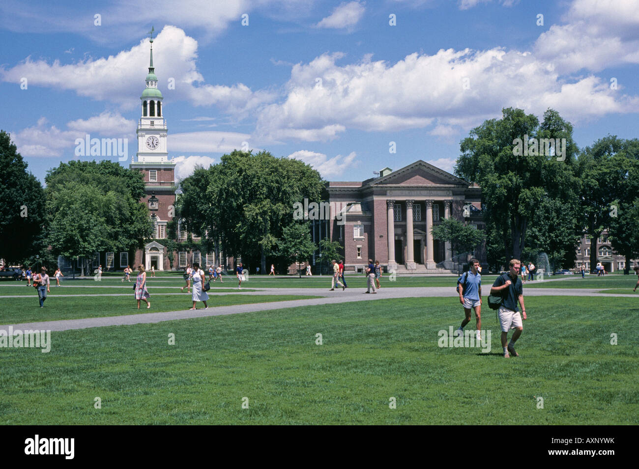 A view of the main campus of Dartmouth College in Hanover New Hampshire