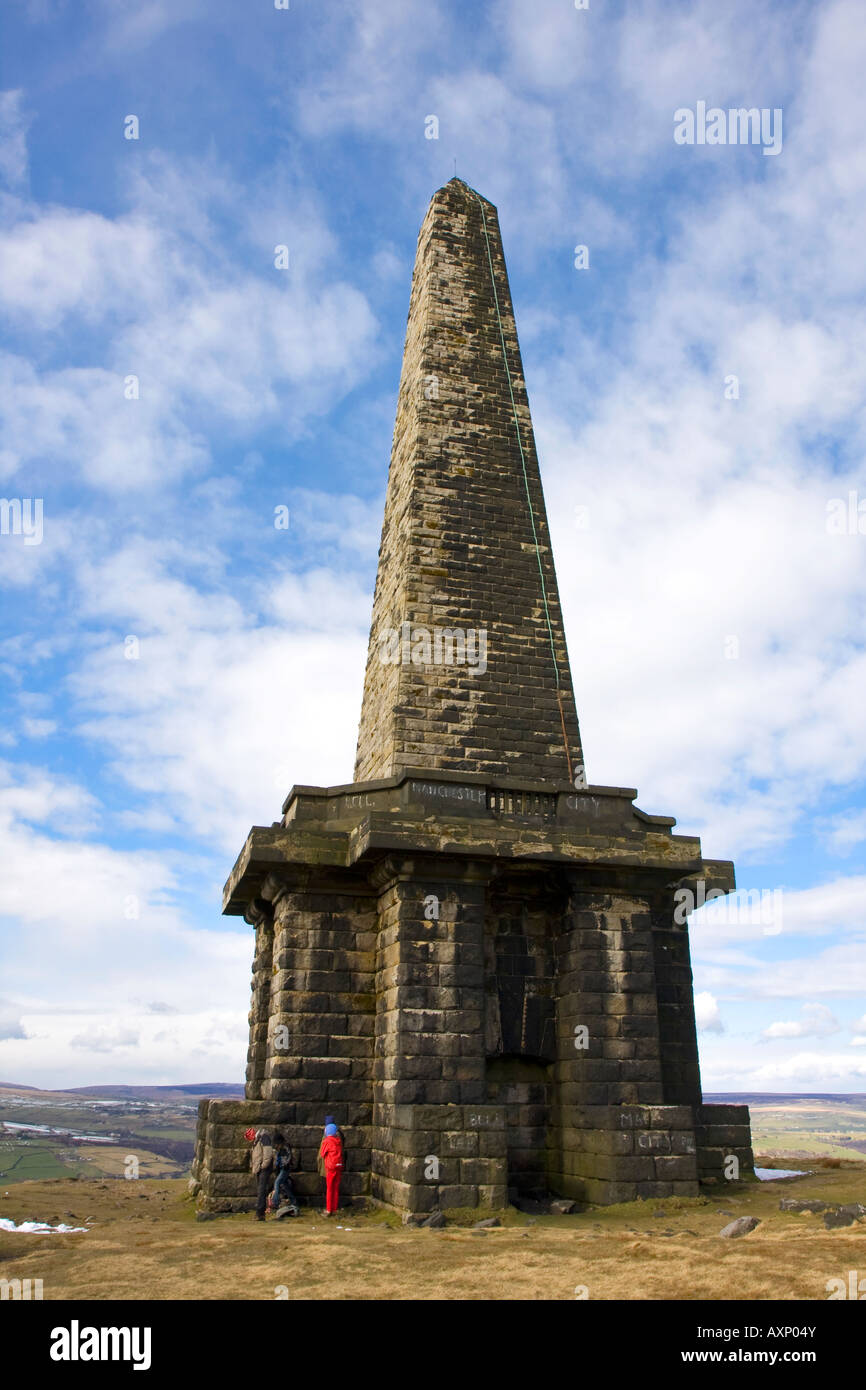 Stoodley Pike , part of the Pennine way , Calderdale Stock Photo