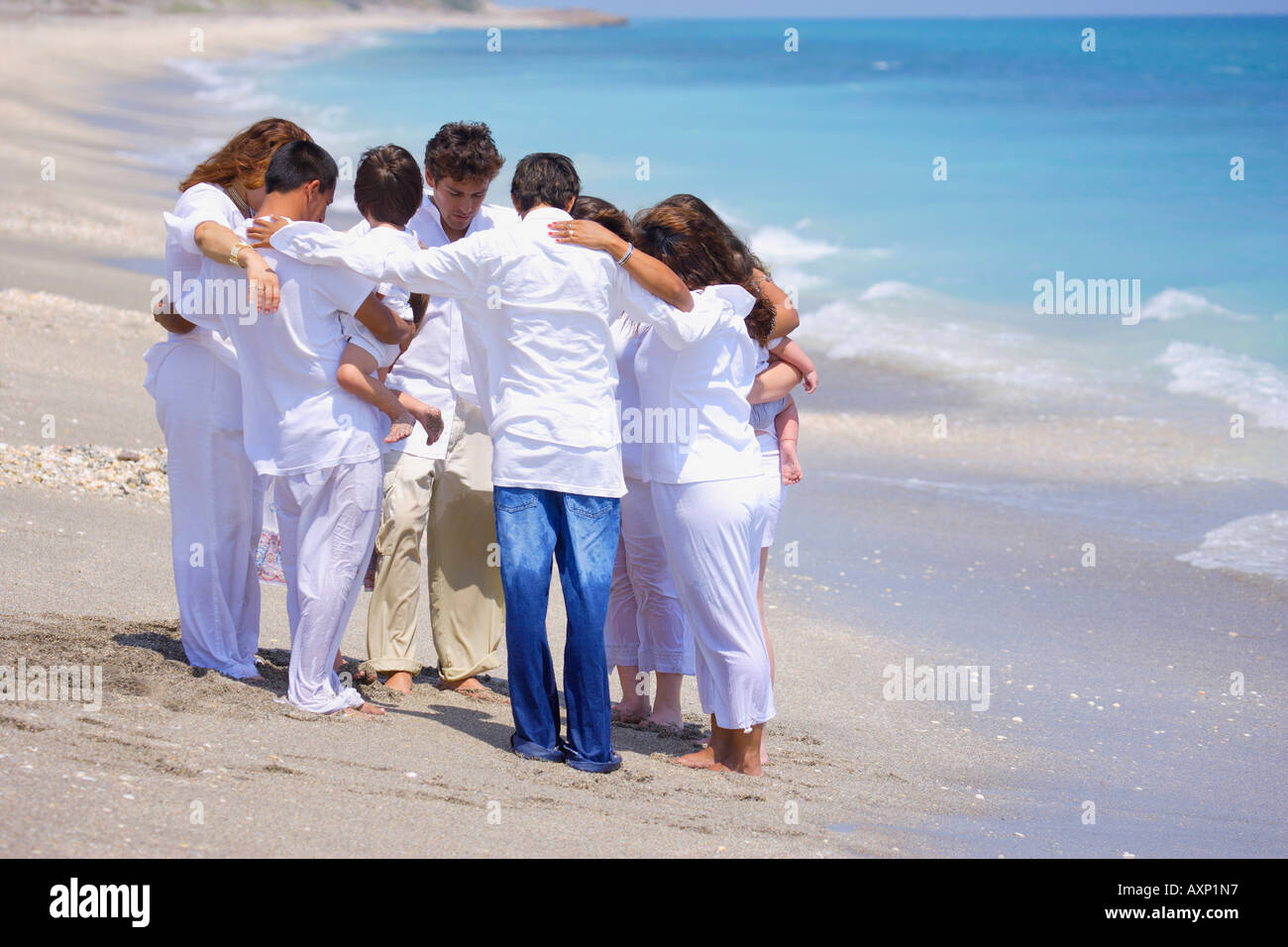 Family worship Stock Photo