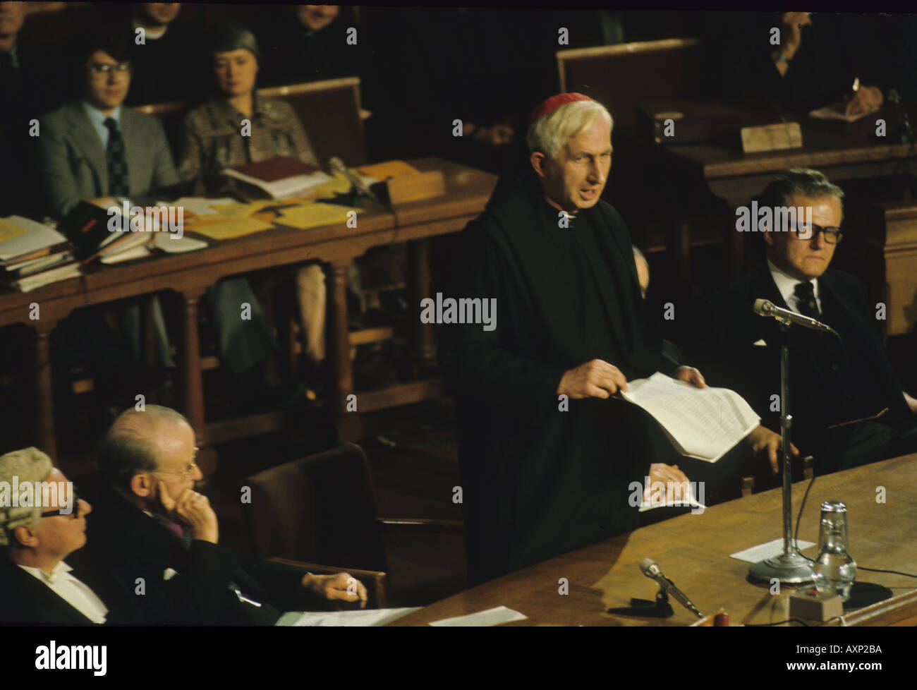 Cardinal Basil Hume OSB addresses the Synod of the Church of England at