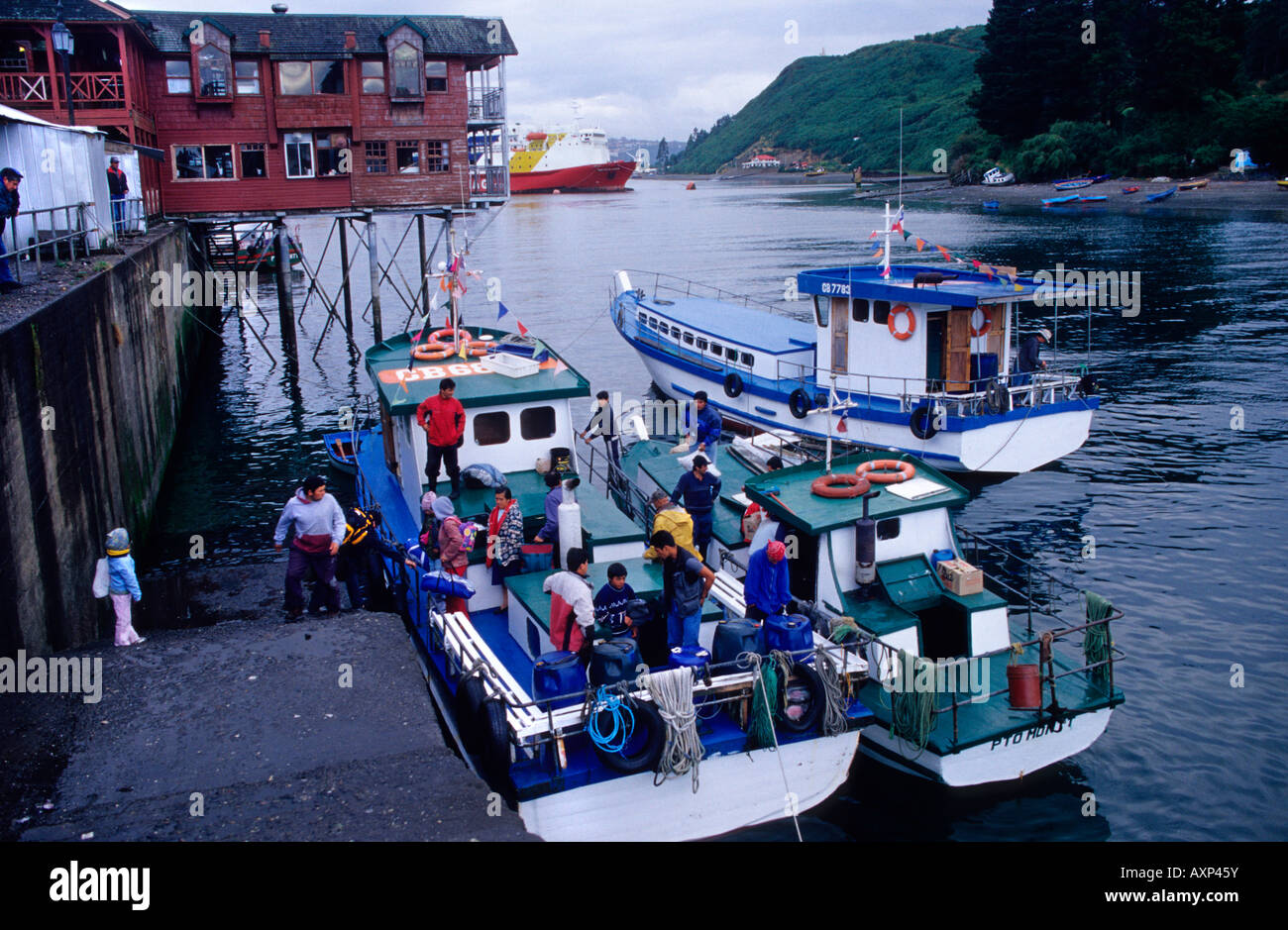 Angelmo port, Puerto Montt The Lake District Chile South America Stock Photo