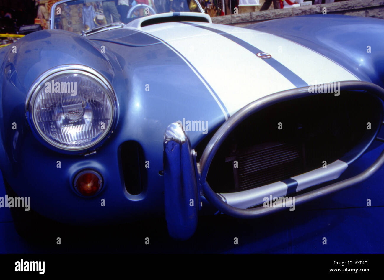 american classic car ford cobra serie 427 blue white frontside lebanon Stock Photo