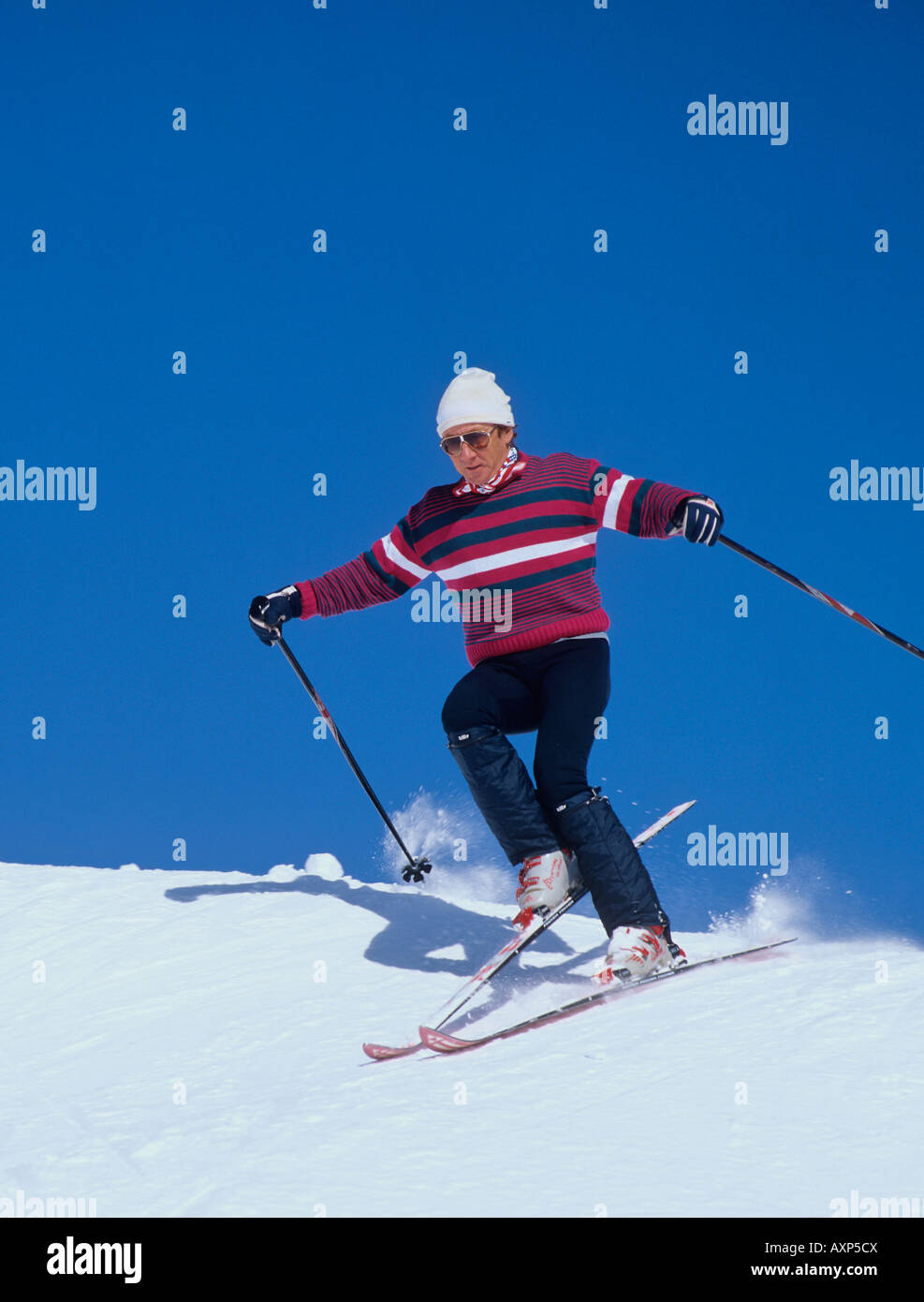 0361 Man skiing Stock Photo Alamy