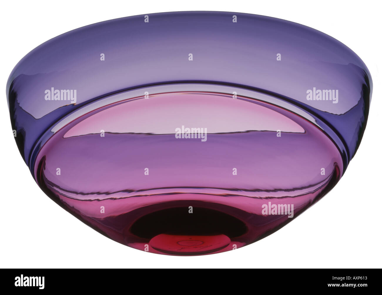 blue purple glass fruit bowl Stock Photo Alamy