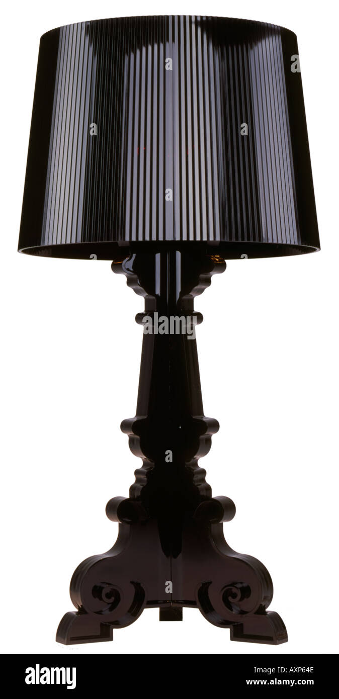 Black lamp stand and shade Stock Photo Alamy