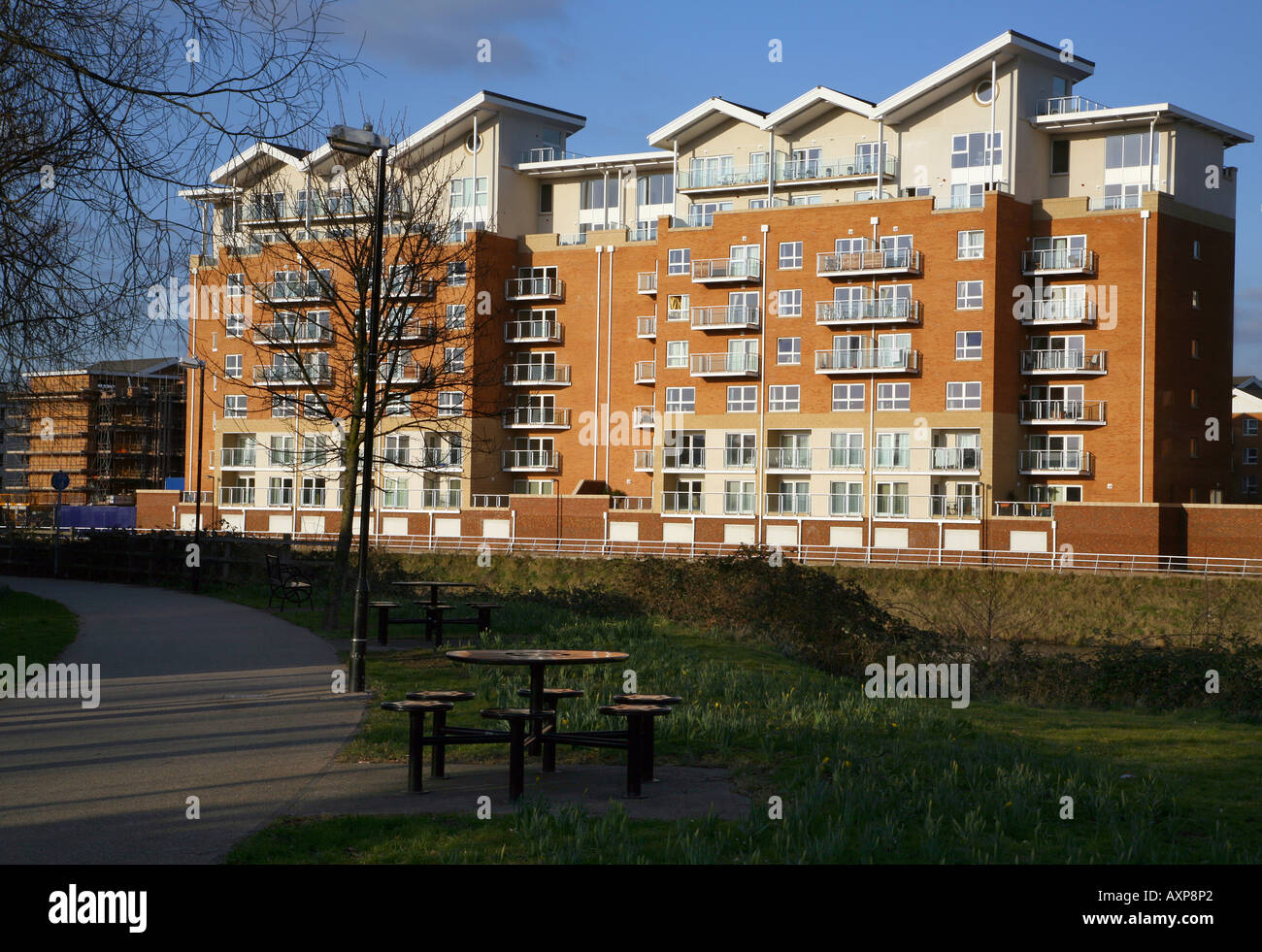 Century Wharf Apartment Building Cardiff Bay South Wales Stock Photo
