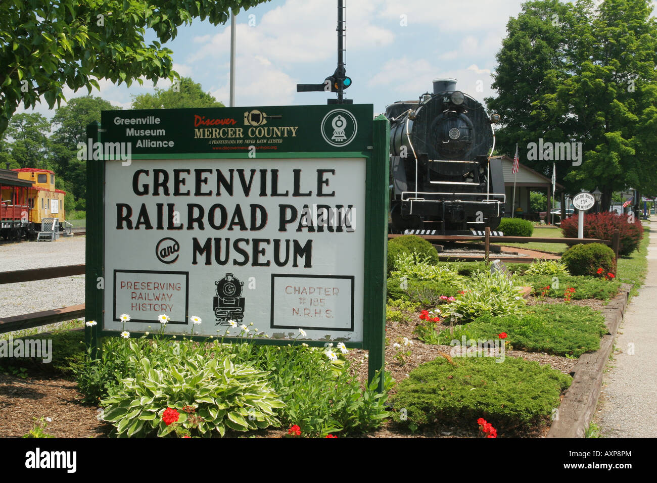 Sign at Greenville Railroad Park and Museum Greenville Pennsylvania