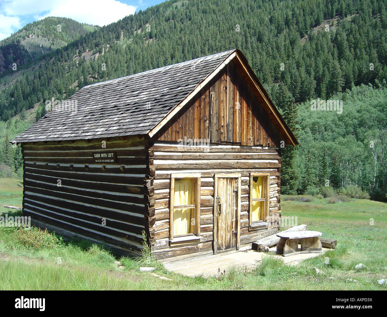Cabin with loft, Ashcroft Ghost Town, Pitkin County, Colorado, USA