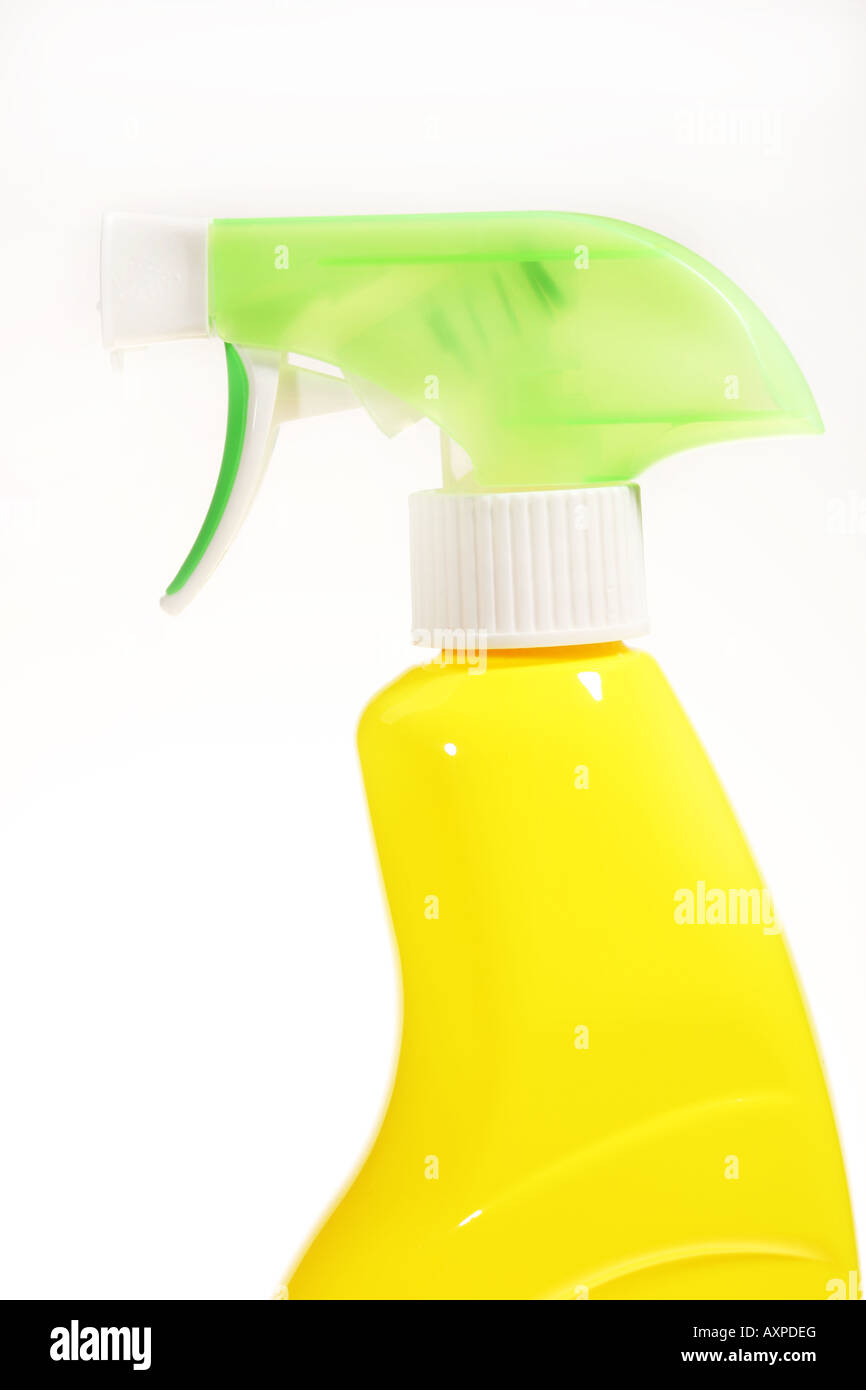 Plastic bottles with liquid cleaning agents Stock Photo Alamy