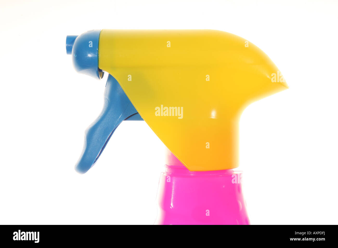 Plastic bottles with liquid cleaning agents Stock Photo Alamy