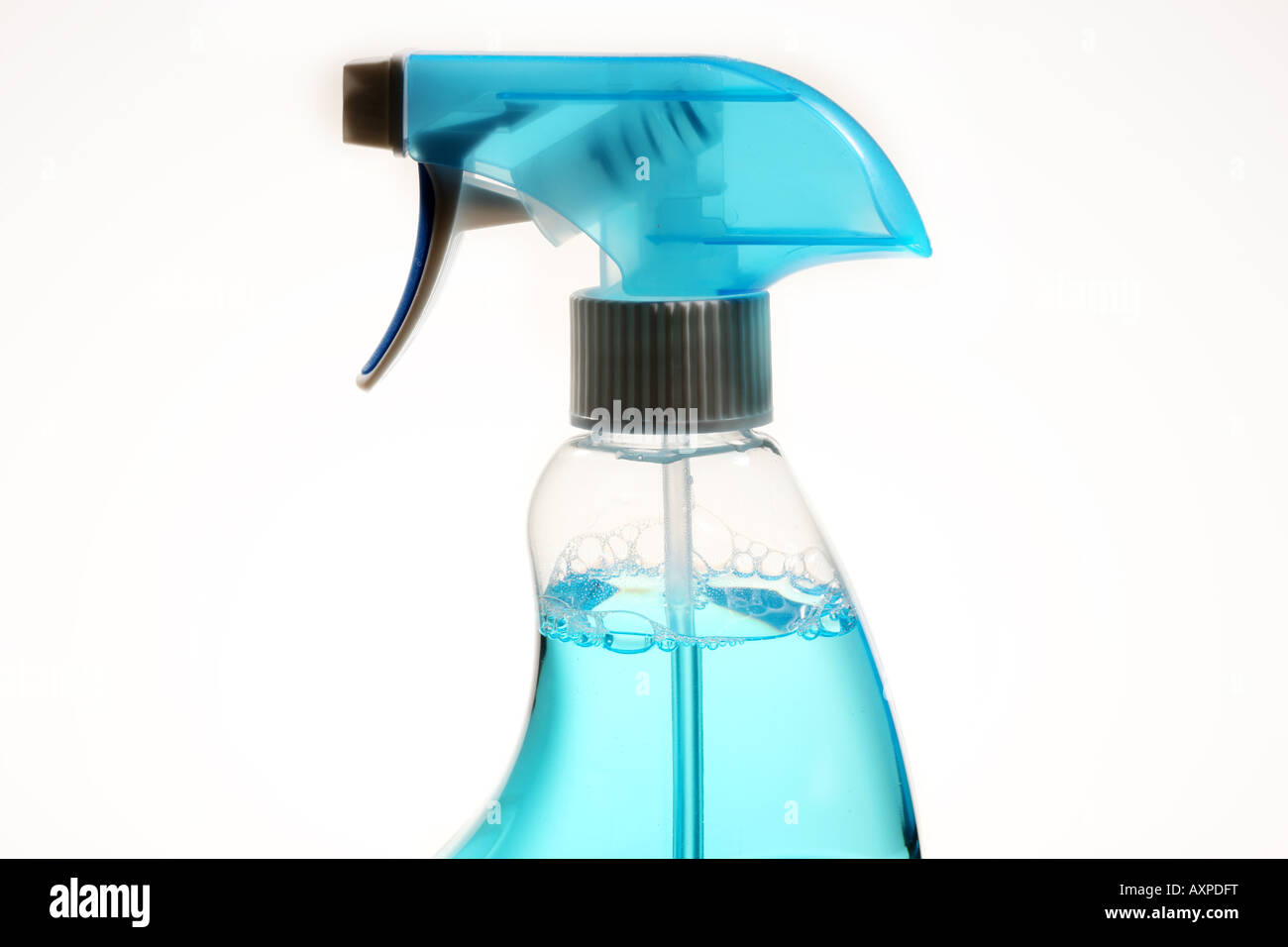 Plastic bottles with liquid cleaning agents Stock Photo Alamy