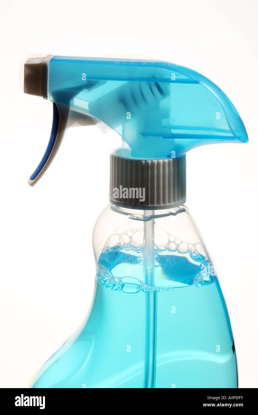 Plastic bottles with liquid cleaning agents Stock Photo Alamy