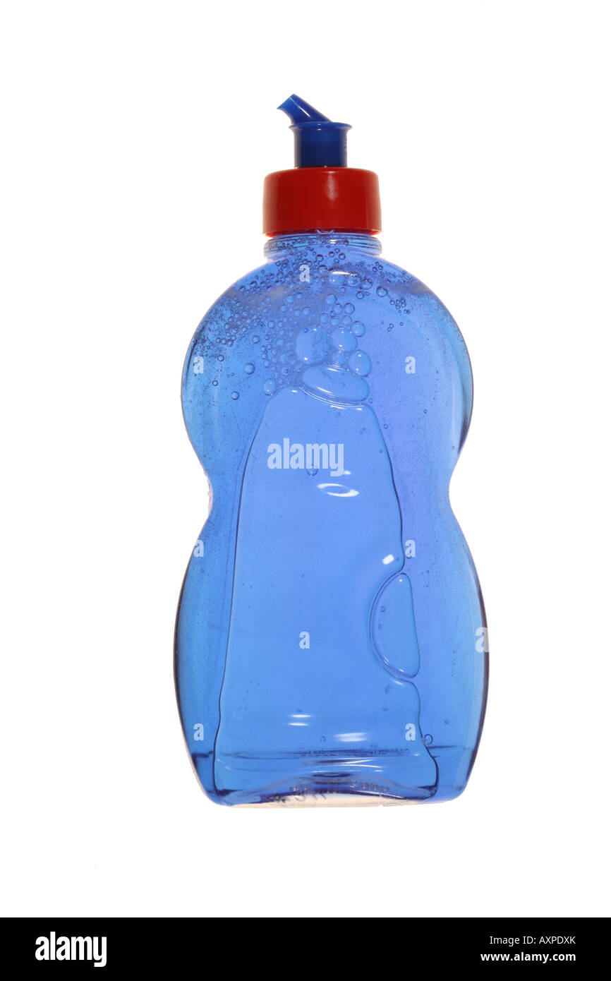 Plastic bottles with liquid cleaning agents Stock Photo Alamy