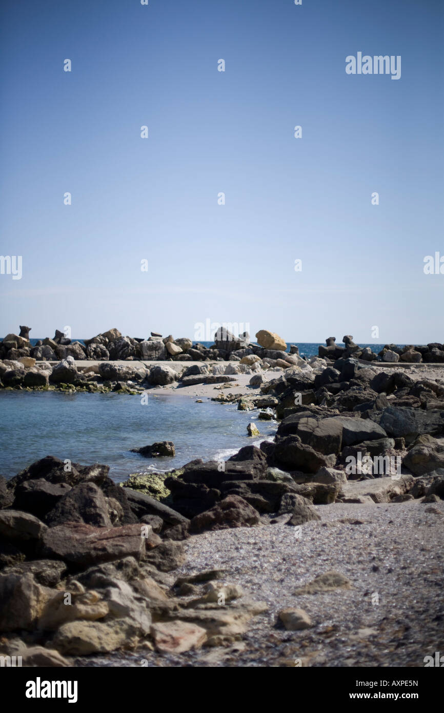 sea shore with rocks Stock Photo - Alamy