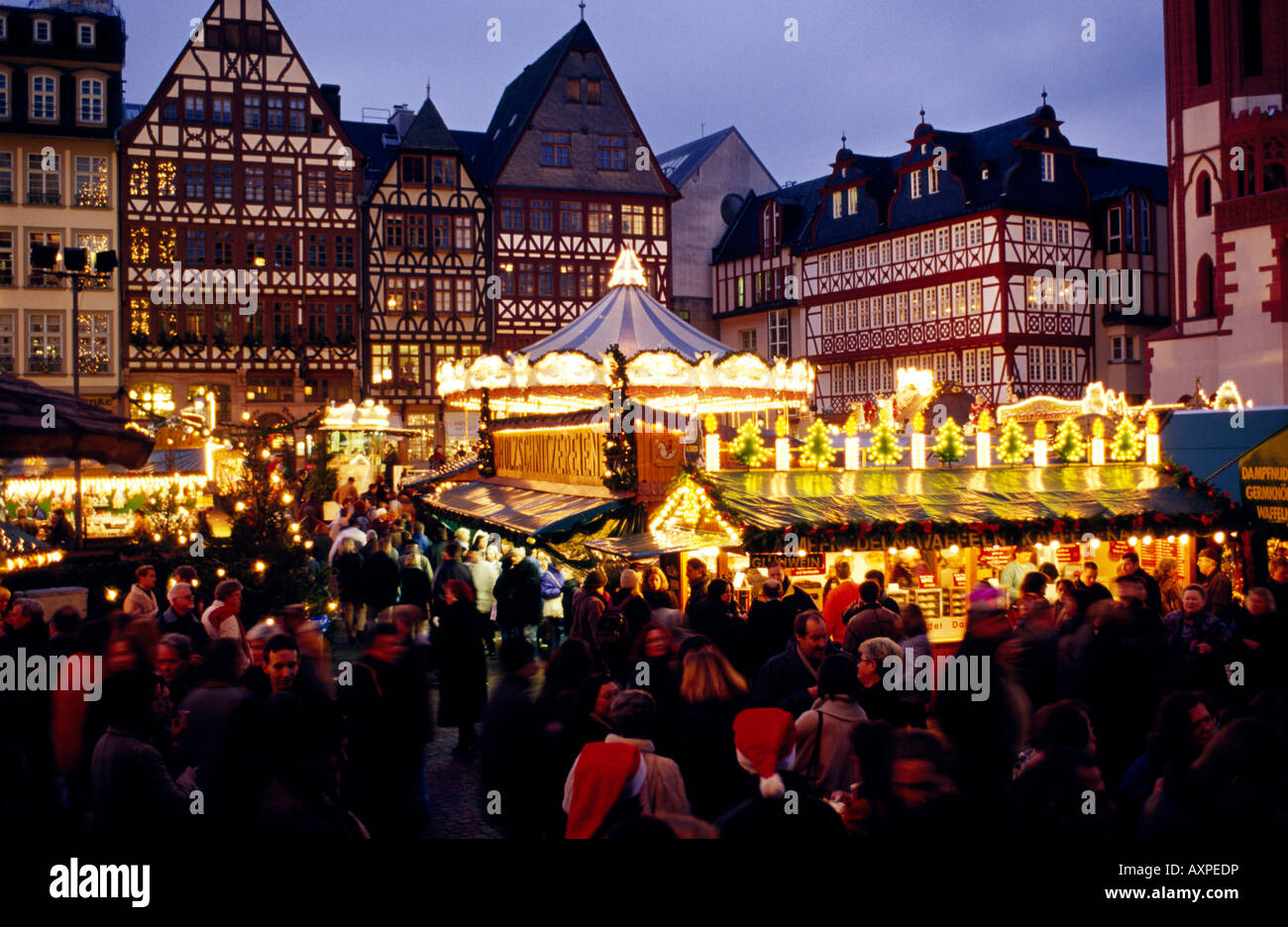 Christmas Market, Roemer, Frankfurt, Hesse, Germany Stock Photo - Alamy