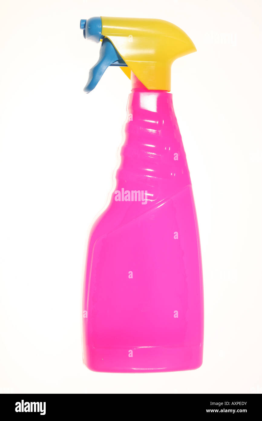 Plastic bottles with liquid cleaning agents Stock Photo Alamy