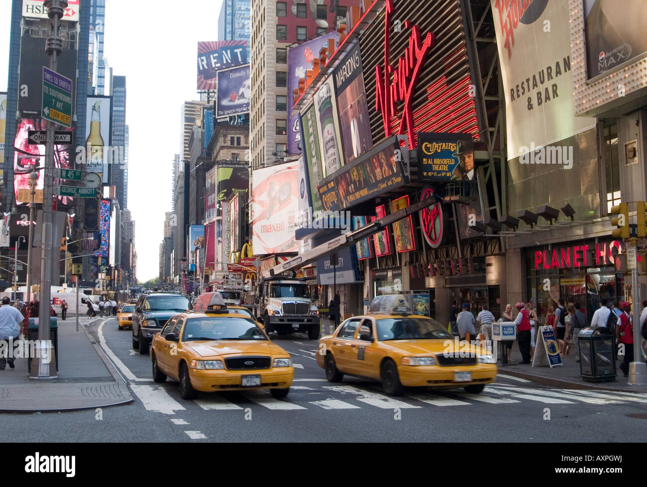 Early morning in Times Square, New York City USA Stock Photo Alamy