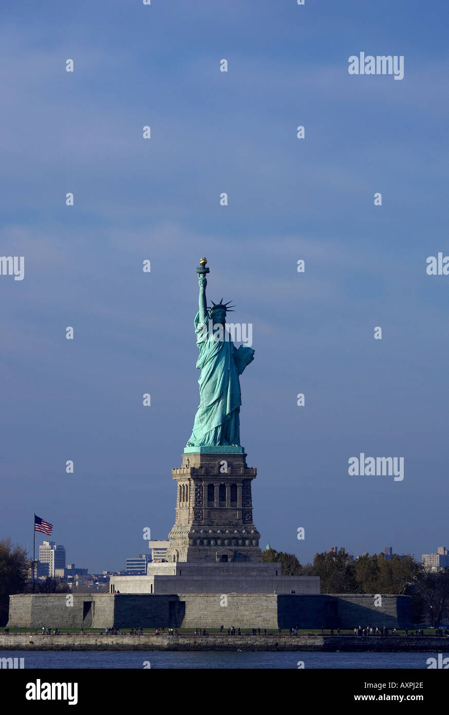 Statue of liberty from the statten island ferry new york manhattan America usa Stock Photo - Alamy