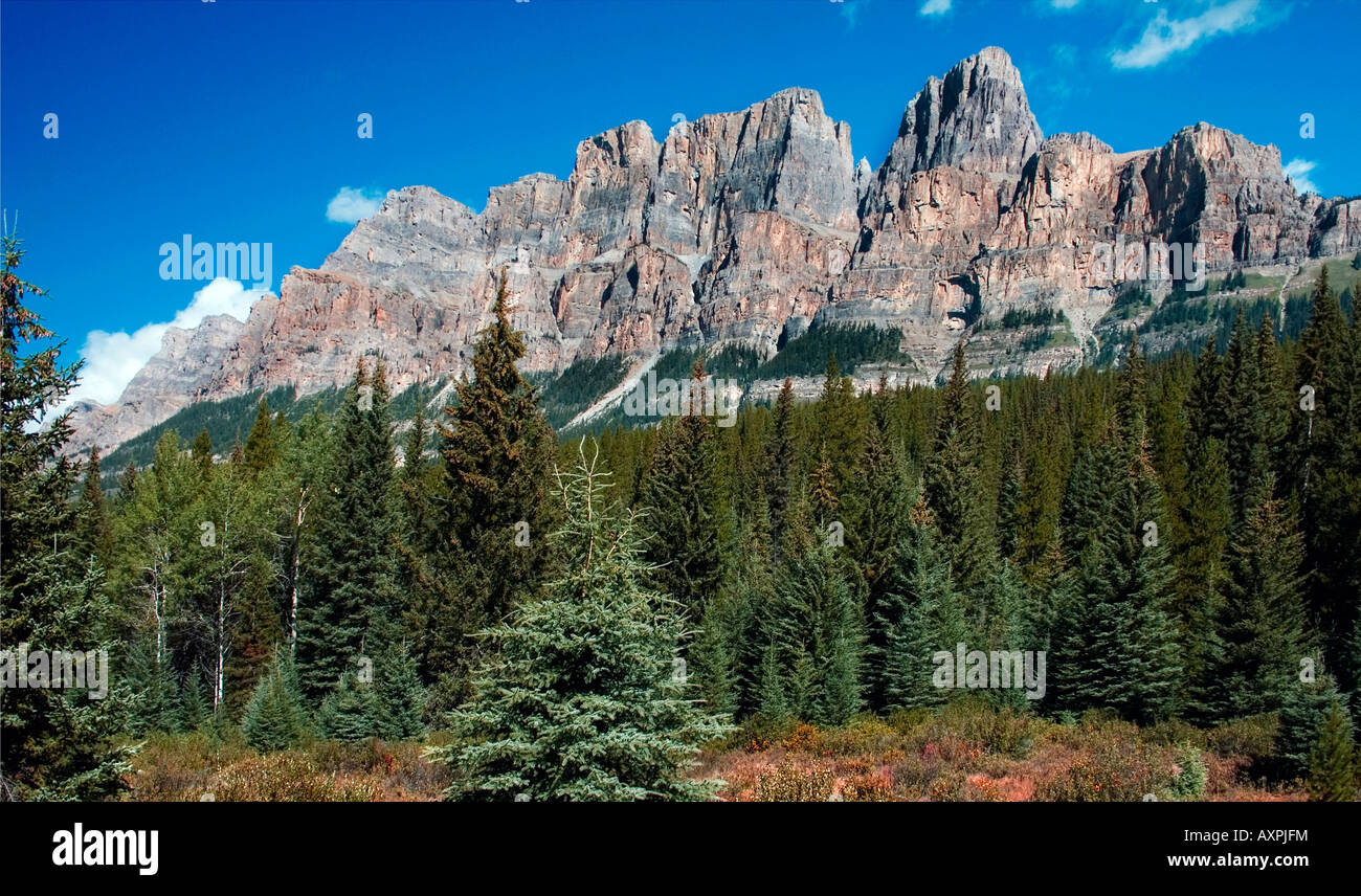 Castle Mountain, Banff National Park. Alberta Canada. Stock Photo