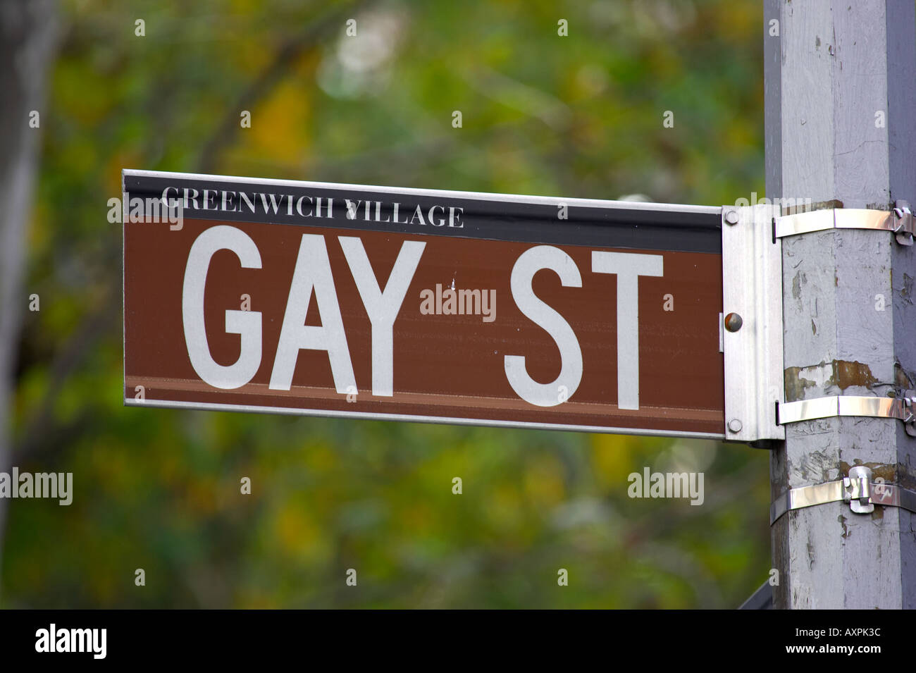 Gay street sign greenwich village lower manhattan New York America USA