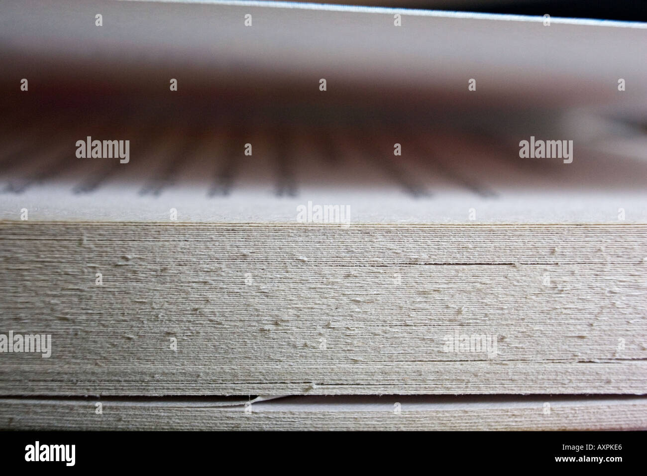 Back edge of a book Stock Photo Alamy