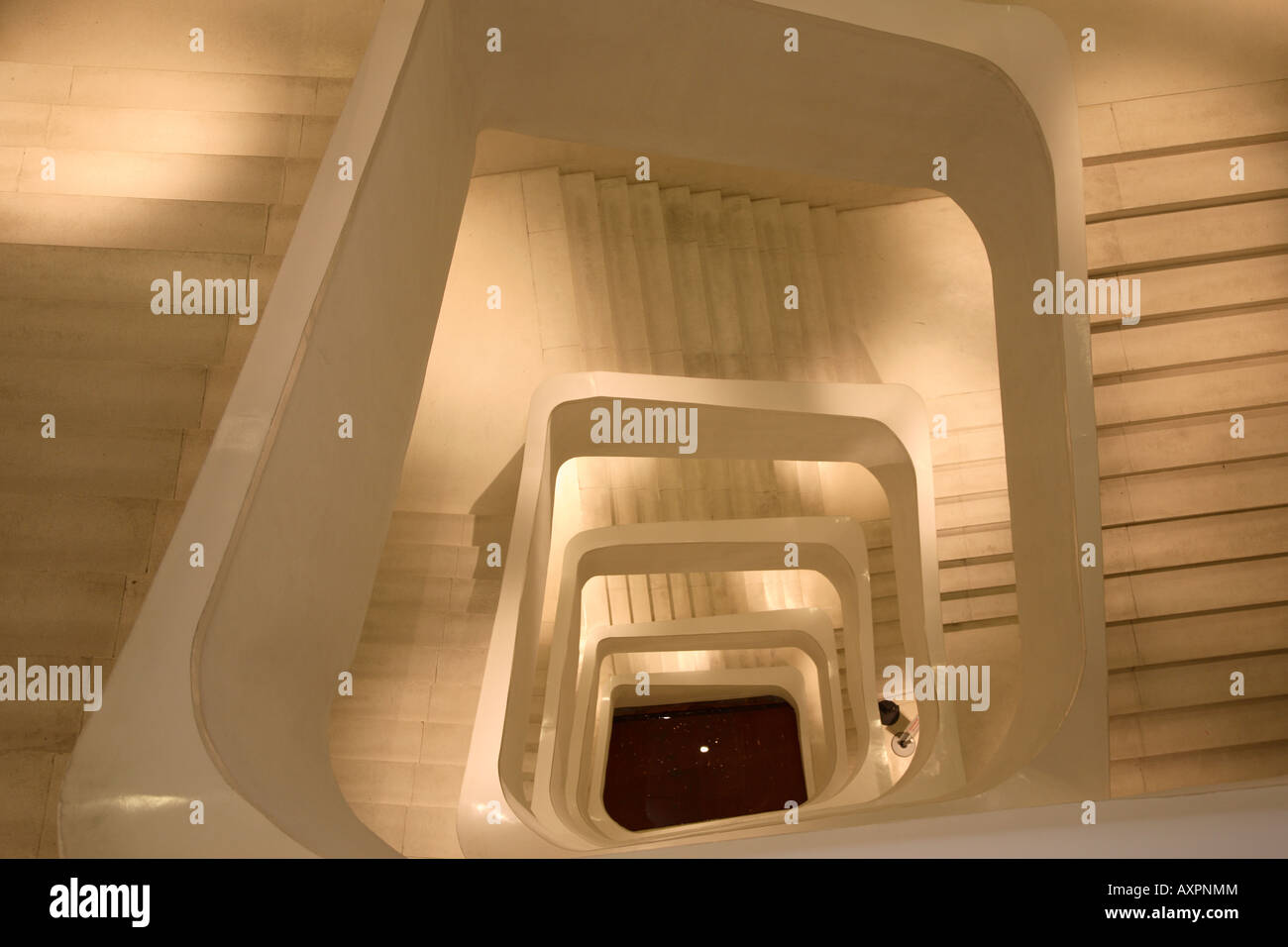 Staircase, Caixa Forum Art Museum, Madrid, Spain Stock Photo