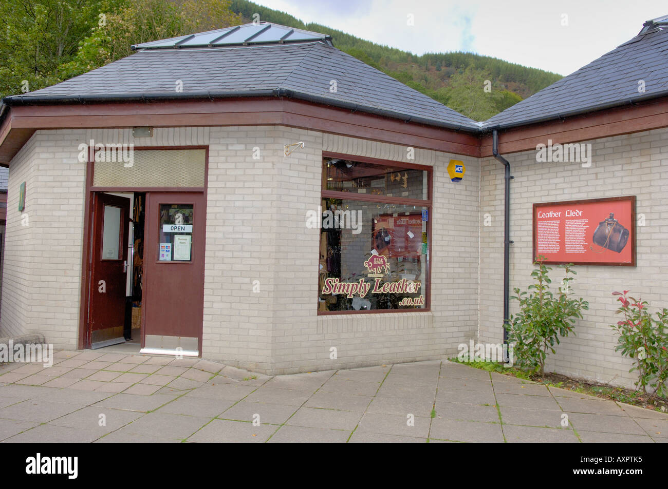 Leatherwork Studio Corris Craft Centre North West Wales Stock Photo Alamy