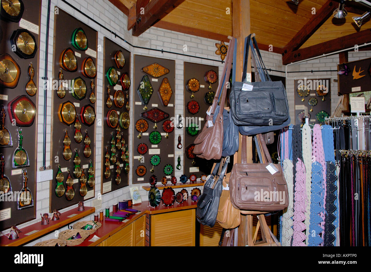 Inside the Leatherwork Studio Corris Craft Centre North West Wales