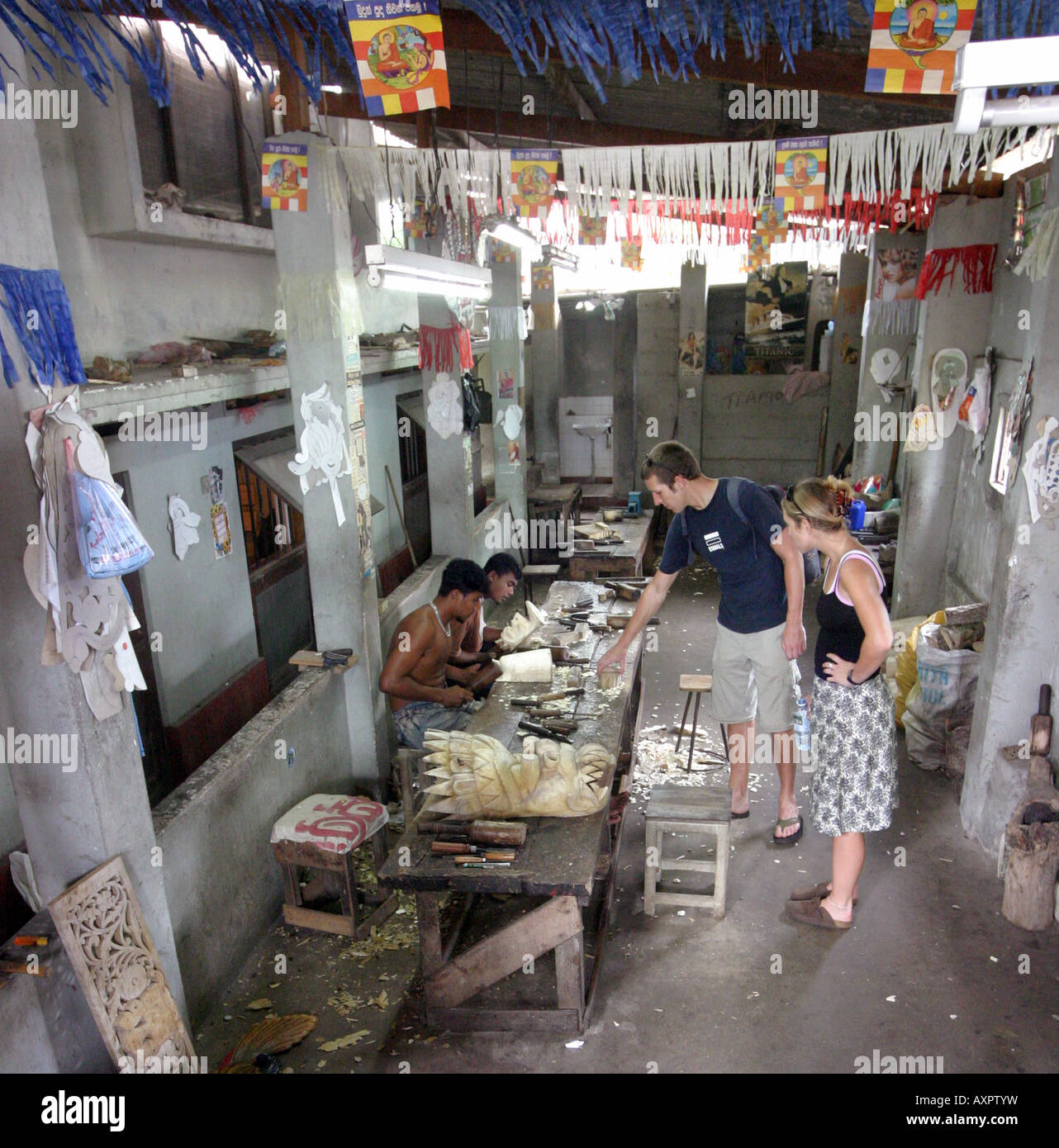 Download Sri Lanka Mask Factory Tourists Learn About The Manufacture Of Stock Photo Alamy PSD Mockup Templates