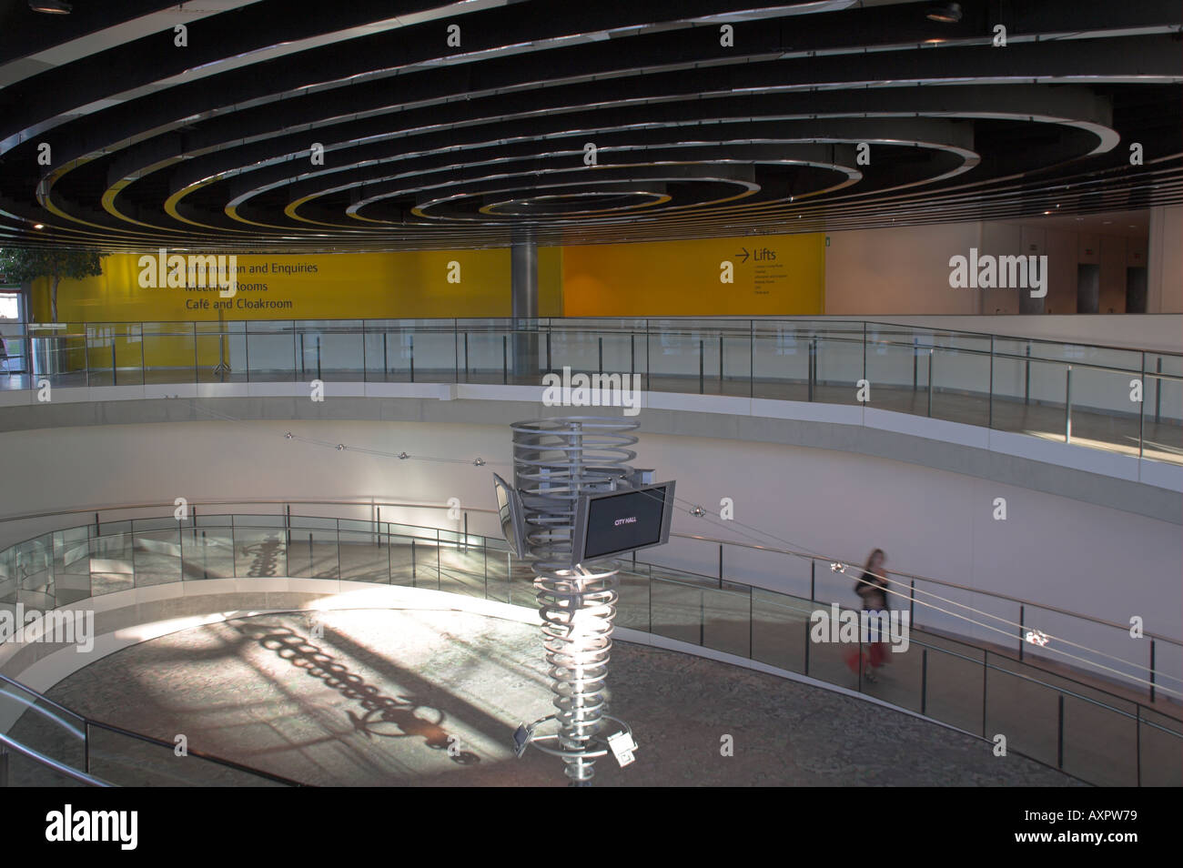 UK England London City Hall interior Stock Photo - Alamy