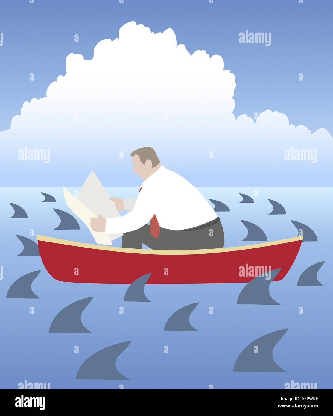 Shark! 2004 Linda Braucht (20th C. American) Computer graphics Stock ...
