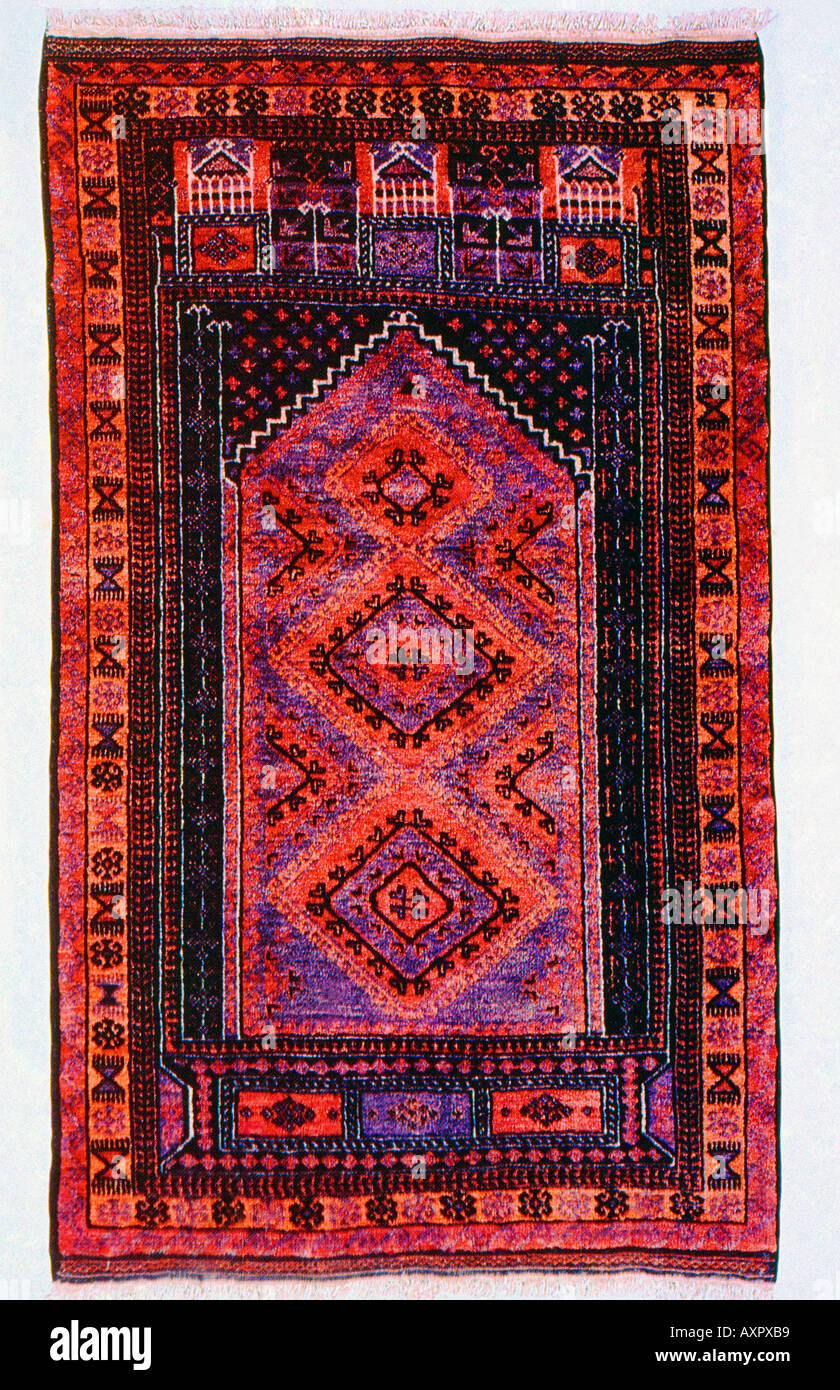 Prayer Rug Antique Bokhara 1880 Stock Photo Alamy