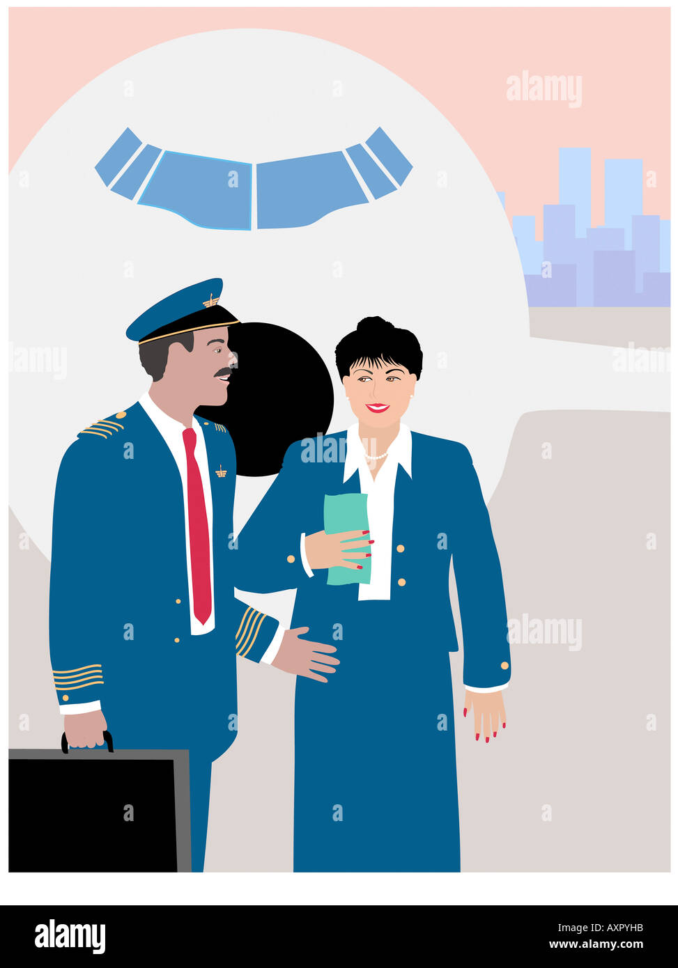 Black airline cabin crew hi-res stock photography and images - Alamy