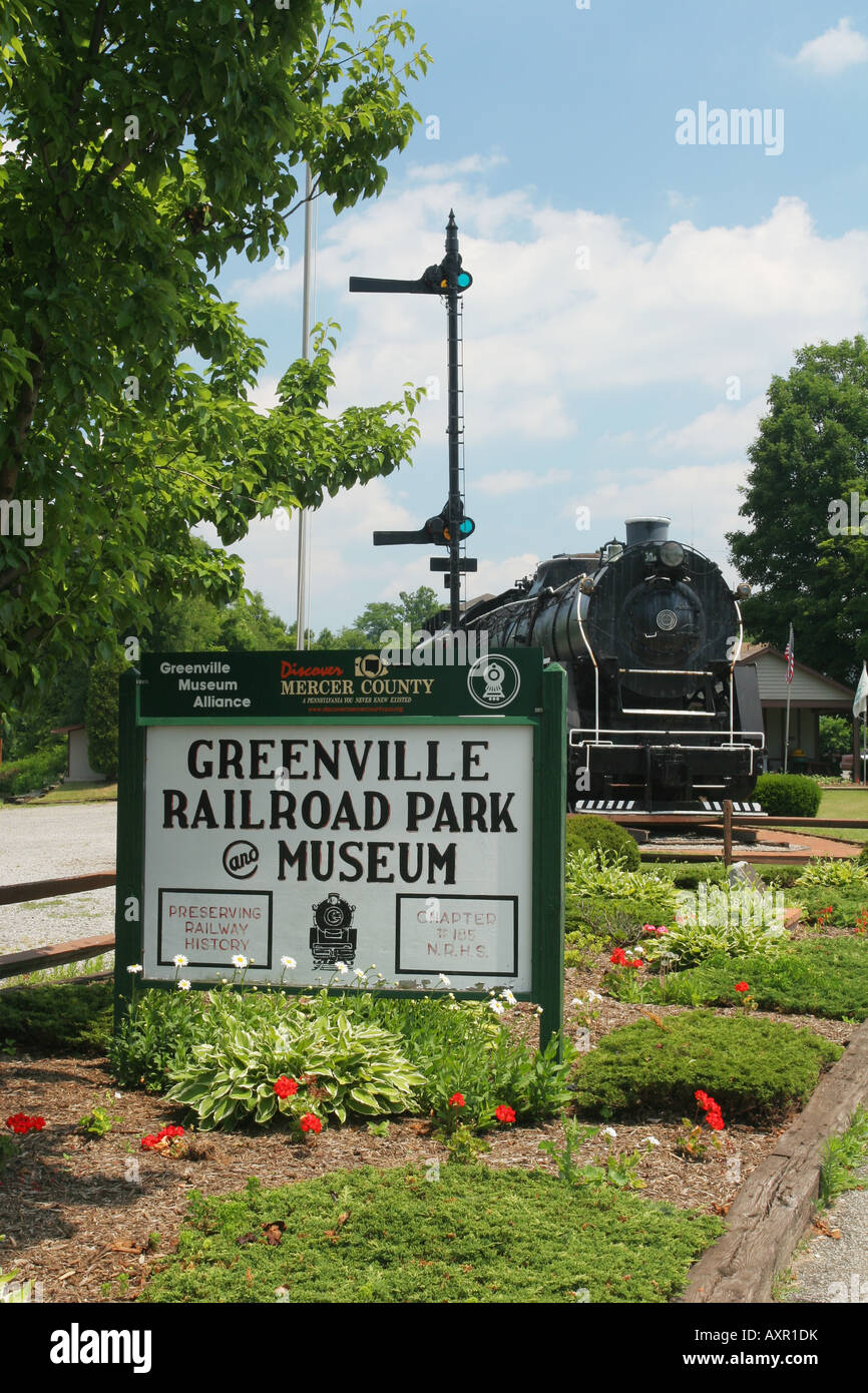 Sign at Greenville Railroad Park and Museum Greenville Pennsylvania
