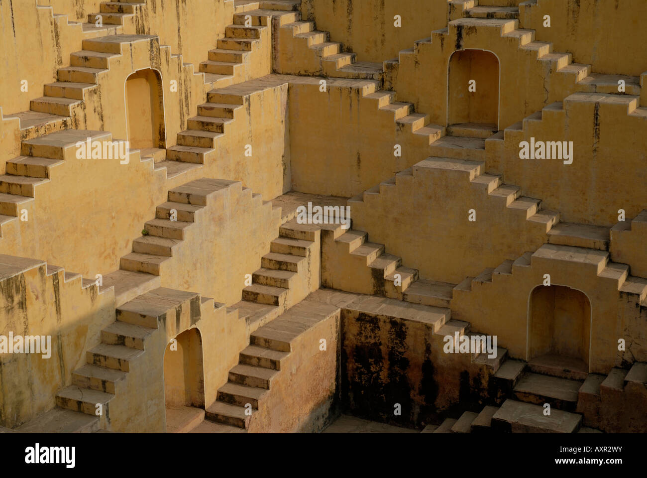 Ancient Stepwell at Amber village Rajasthan India Stock Photo