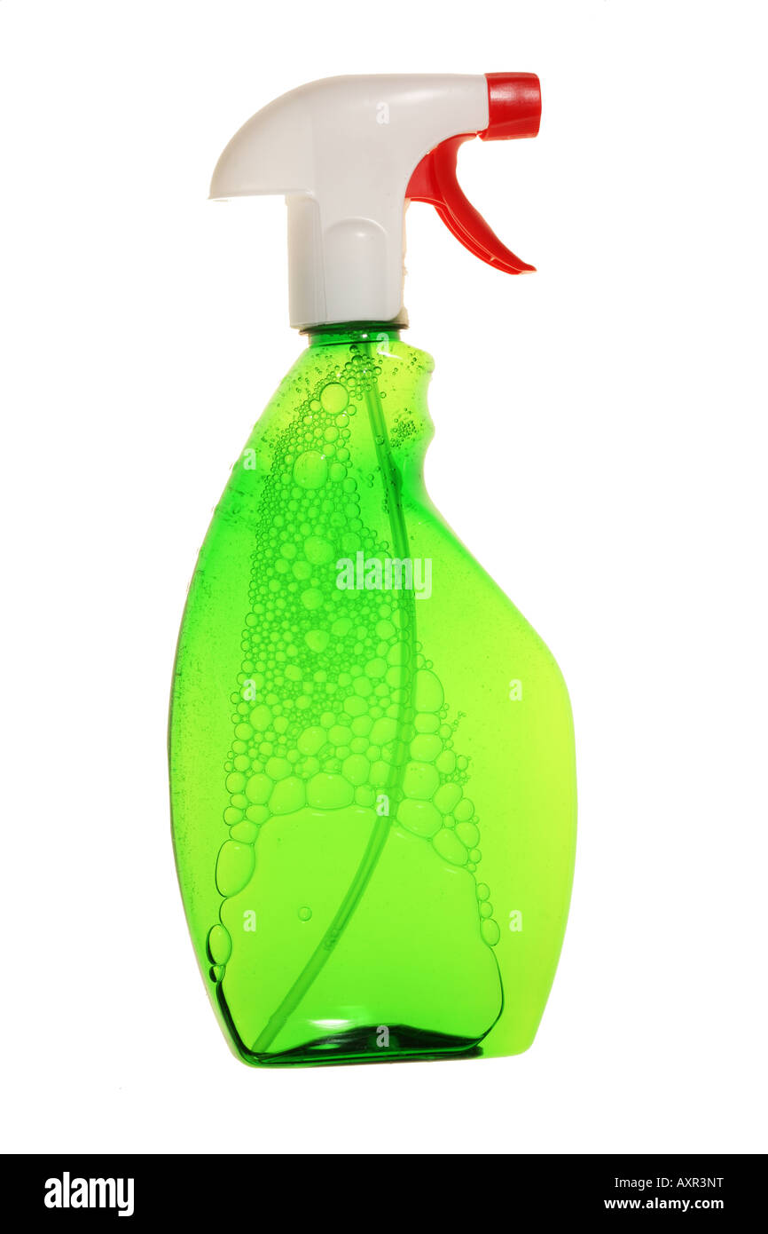 Plastic bottles with liquid cleaning agents Stock Photo Alamy