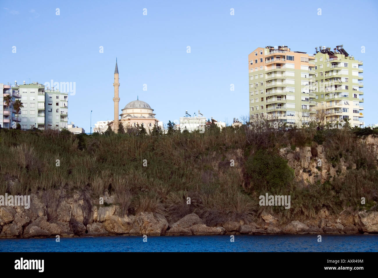 Antalya Coastline with highrise buildings Stock Photo