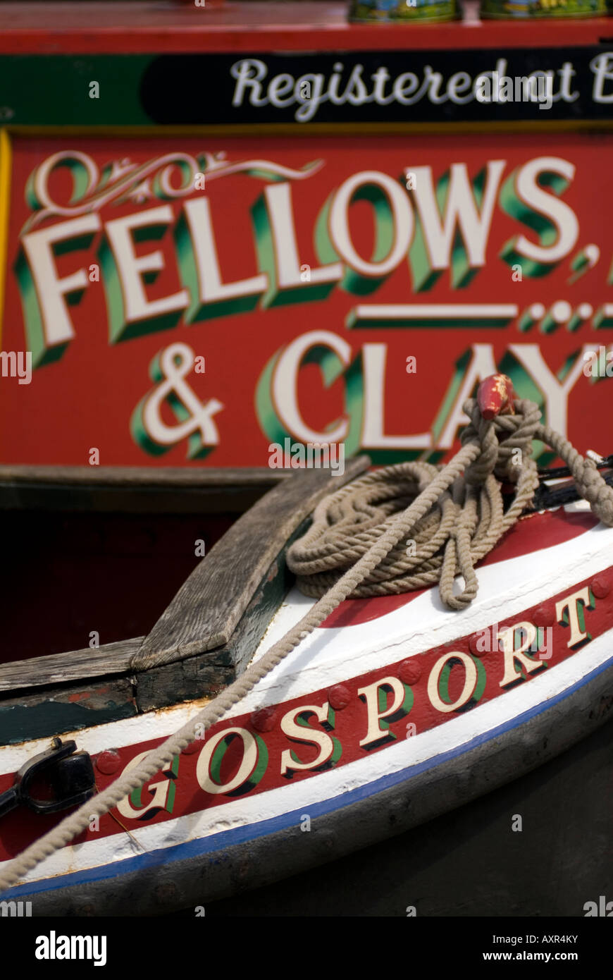 Doug Blane Narrowboat on the canal Stock Photo