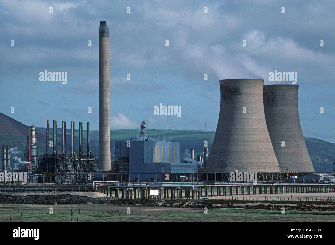 Port Talbot power staion near Swansea Wales UK Stock Photo