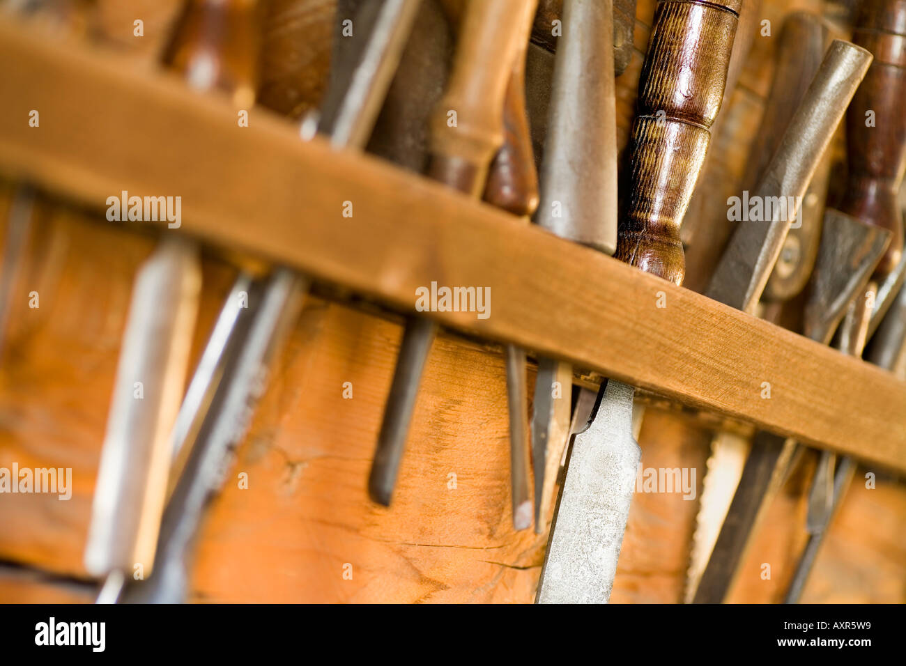 Tools hanging on a shelf Stock Photo Alamy