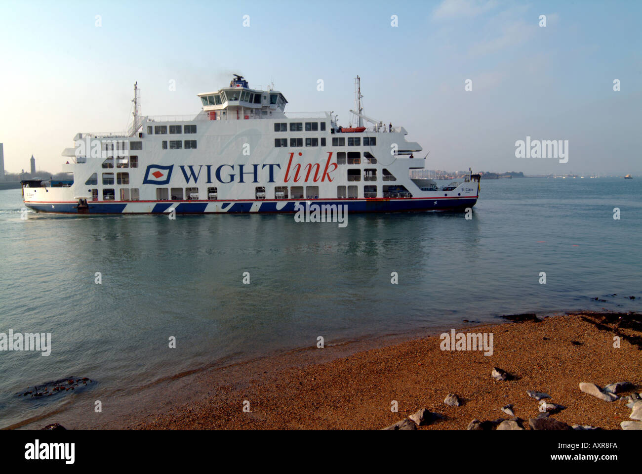 St Clare Wightlinks car ferry inbound from the Isle of Wight to