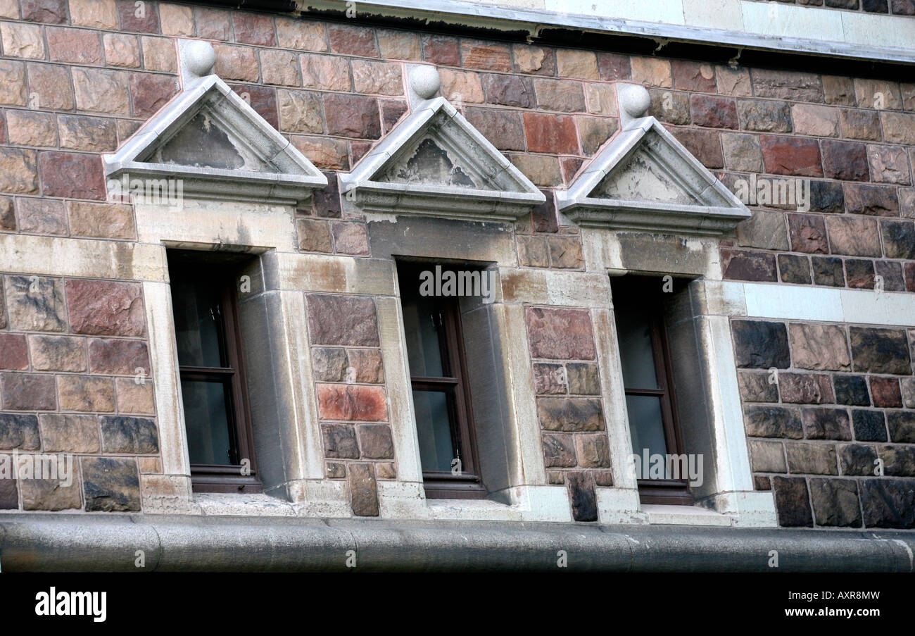 windows set into block wall Stock Photo - Alamy