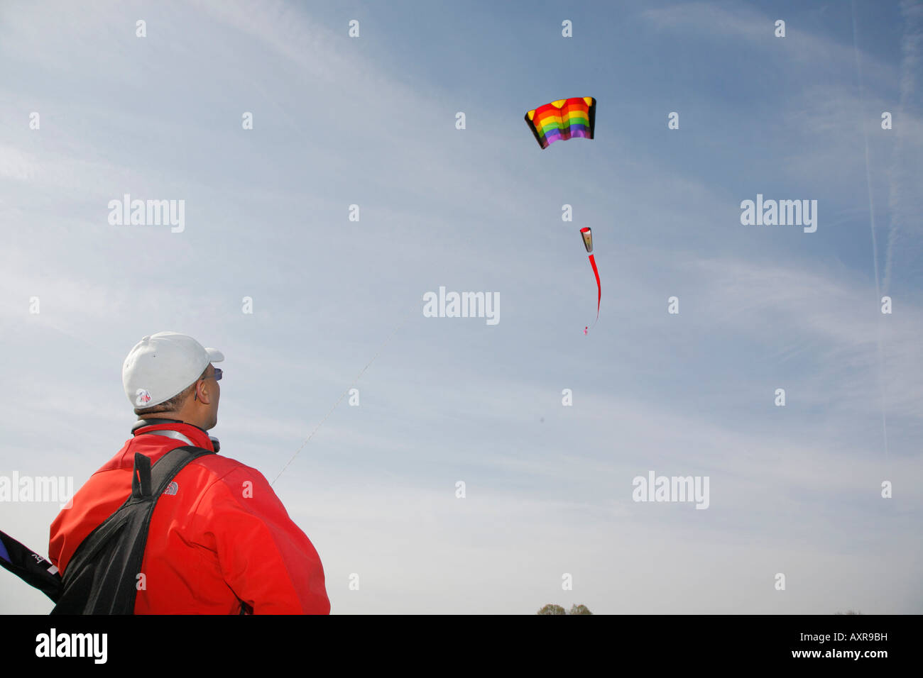 Person flying a kite, Washington DC, USA Stock Photo Alamy