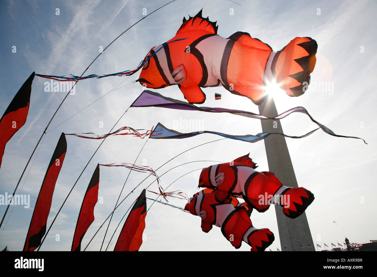 Kite Festival during Cherry Blossoms Festival near Washington Monument