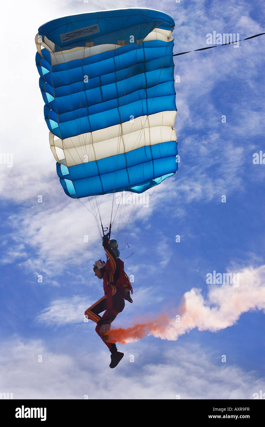 Parachutist Wanaka South Island New Zealand Stock Photo