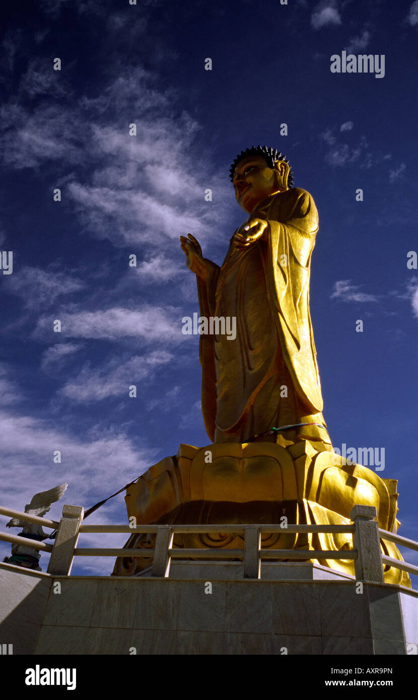 Oct 16, 2006 - Buddha statue at Independence Park in the Mongolian capital of Ulaan-Bataar. Stock Photo