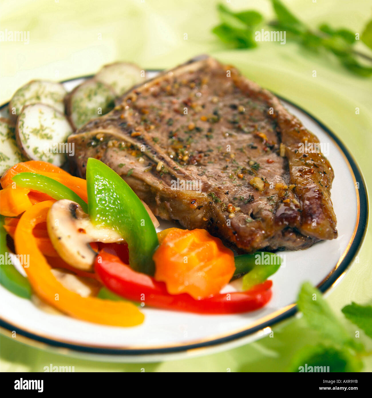 Veal Chop Stock Photo