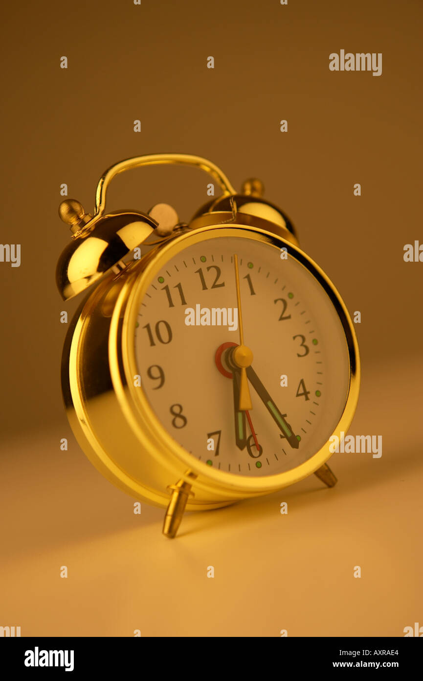 Traditional Mechanical Alarm Clock Stock Photo Alamy